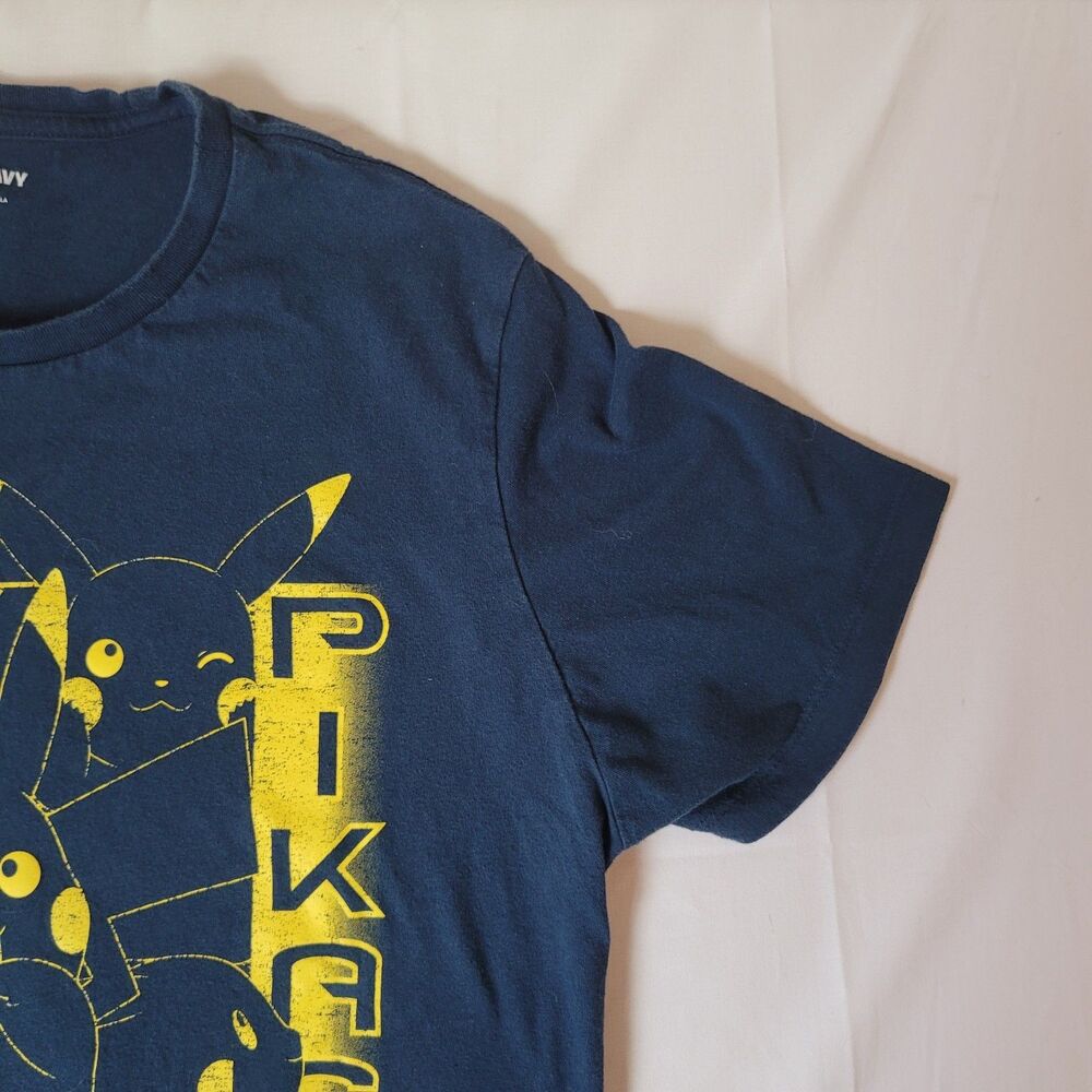 Old Navy Mens L Blue Pikachu Pokemon Graphic T Shirt 2021 Nintendo Tee - Picture 4 of 8